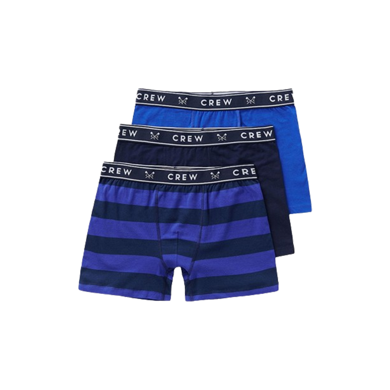 The Collection 3 Pack Navy And Blue Plain And Striped