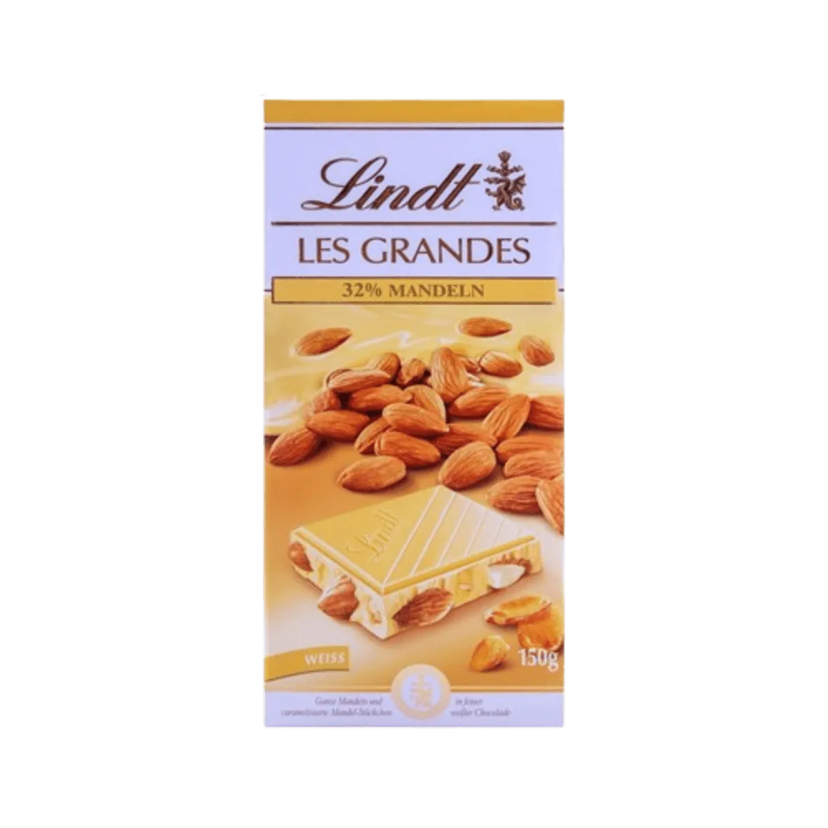 Lindt Les Grandes Chocolate 32% Almonds White 150g