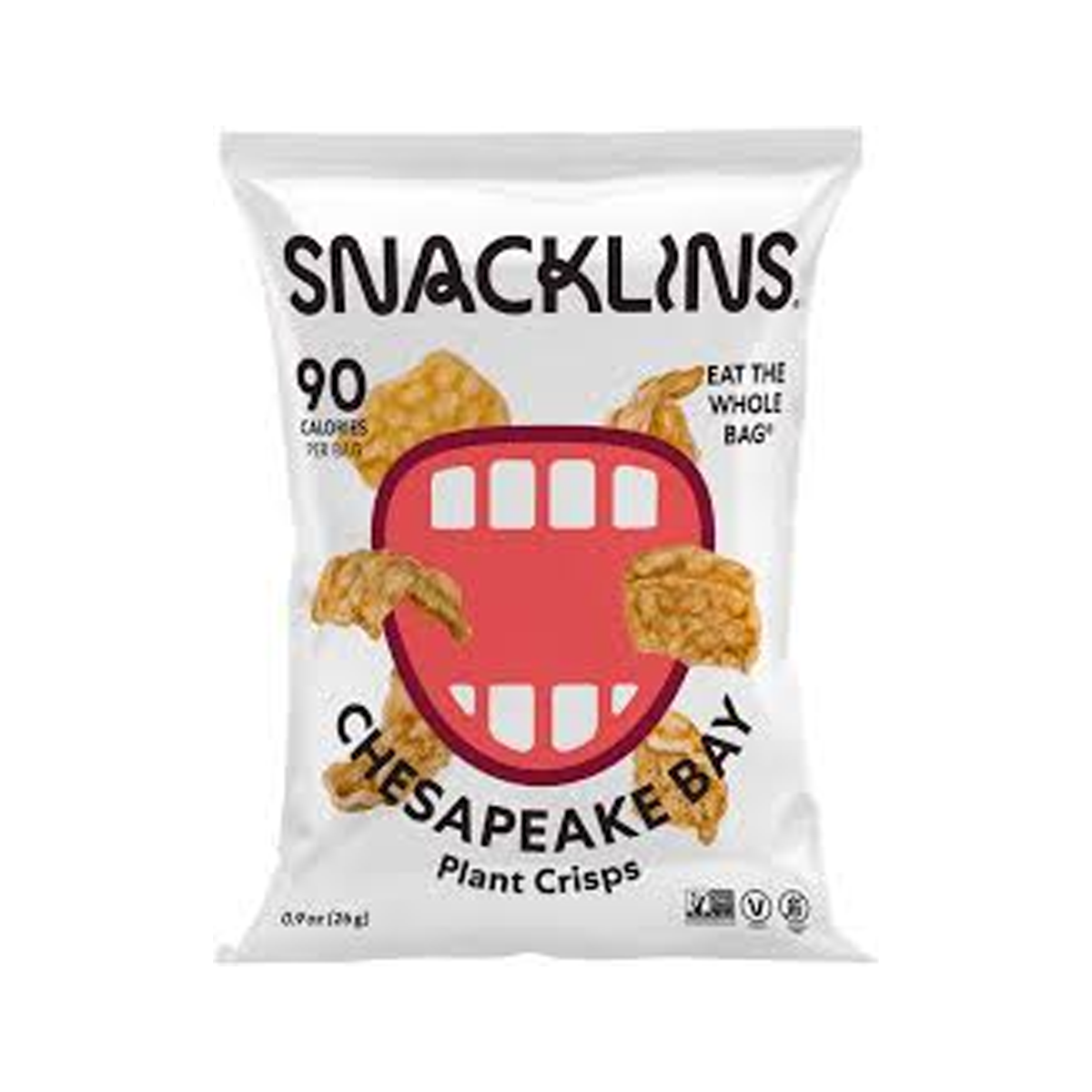 Snacklins, Chesapeake Bay Plant Crisps, Case Of 12, 3 oz