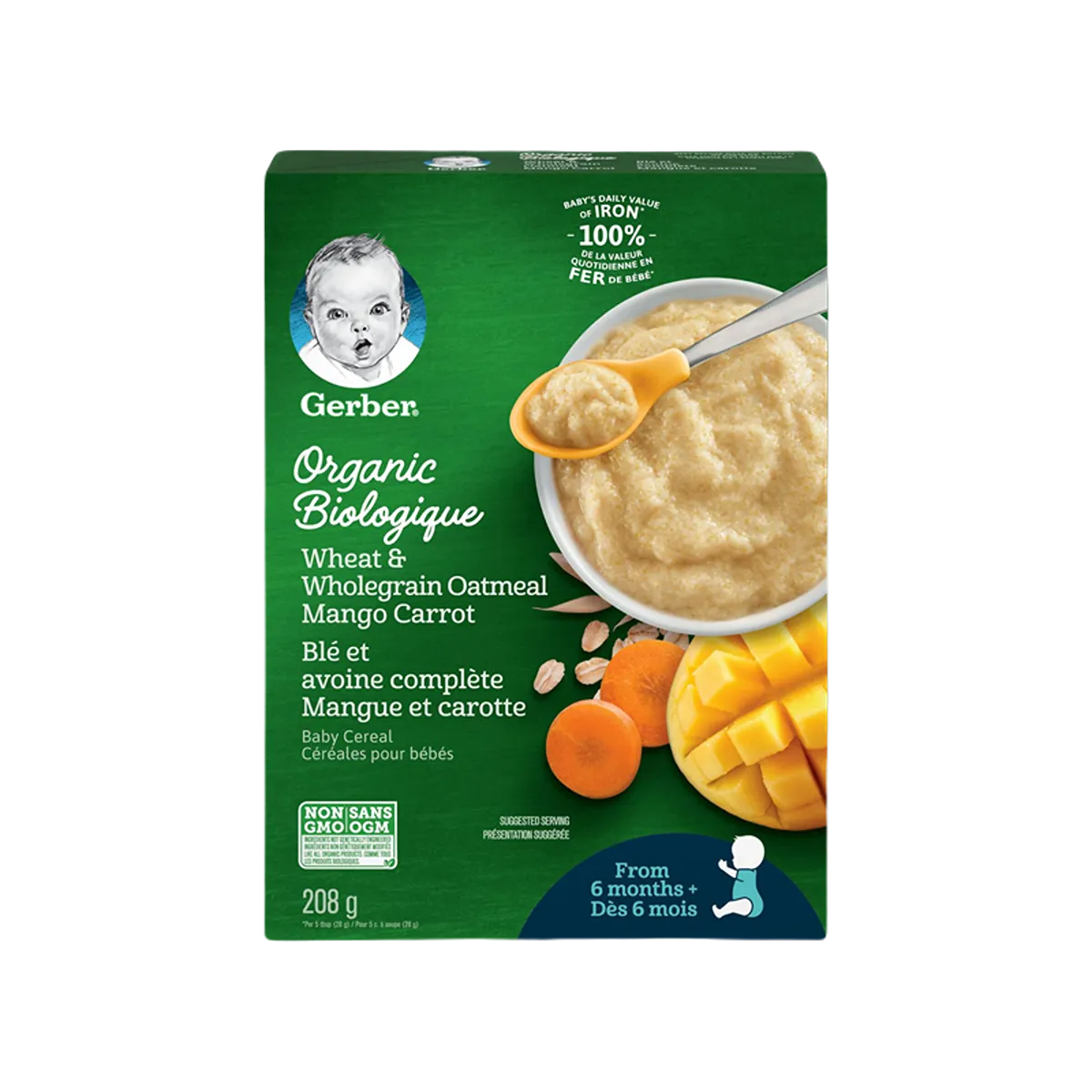 Gerber Organic Mangue Baby Cereales 208g