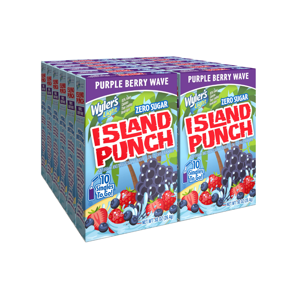 Wyler's Light Island Punch, Purple Berry Wave, 10 CT