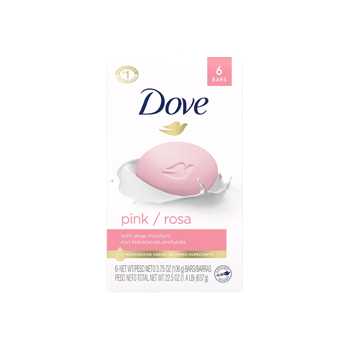 DOVE SOAP 6-BAR PINK USA