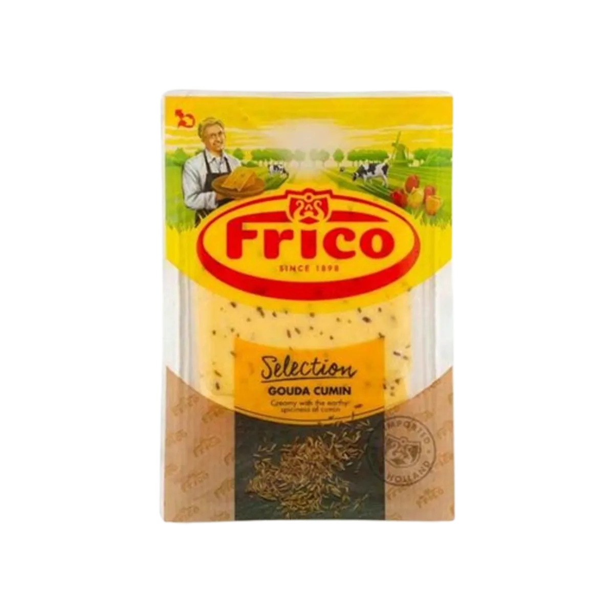 Frico Slice Cheese Selection Gouda Cumin 6/ct 150g