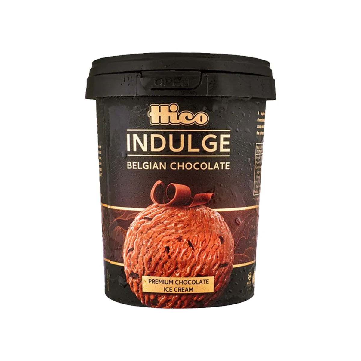 Hico Indulged Ice Cream Belgian Chocolate Tub 500ml