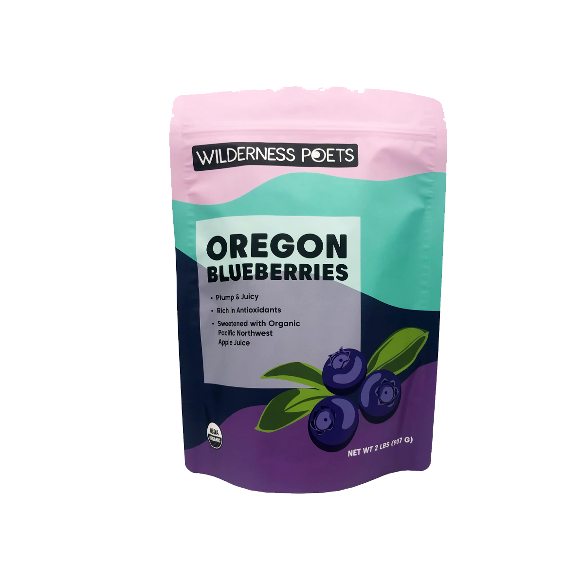 Wilderness Poets - Organic, Oregon-Grown Blueberries - Sweetened with Organic PNW Apple Juice - Case of 6 - 8 oz