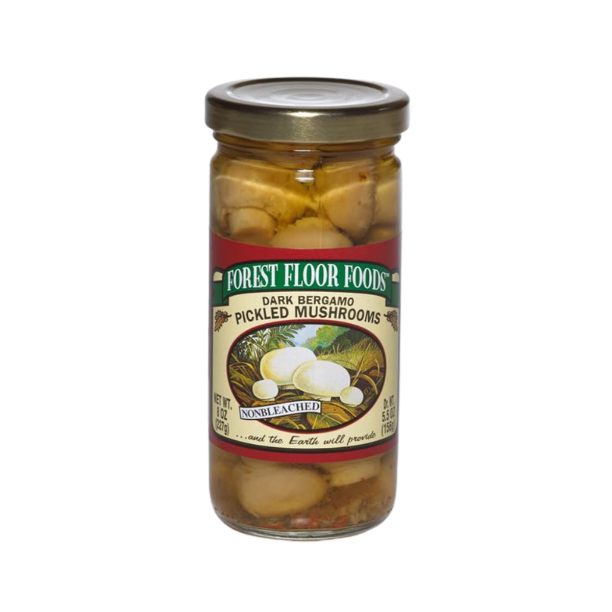 Forest Floor Foods, Dark Bergamo Mushrooms - Case of 12 - 8 OZ