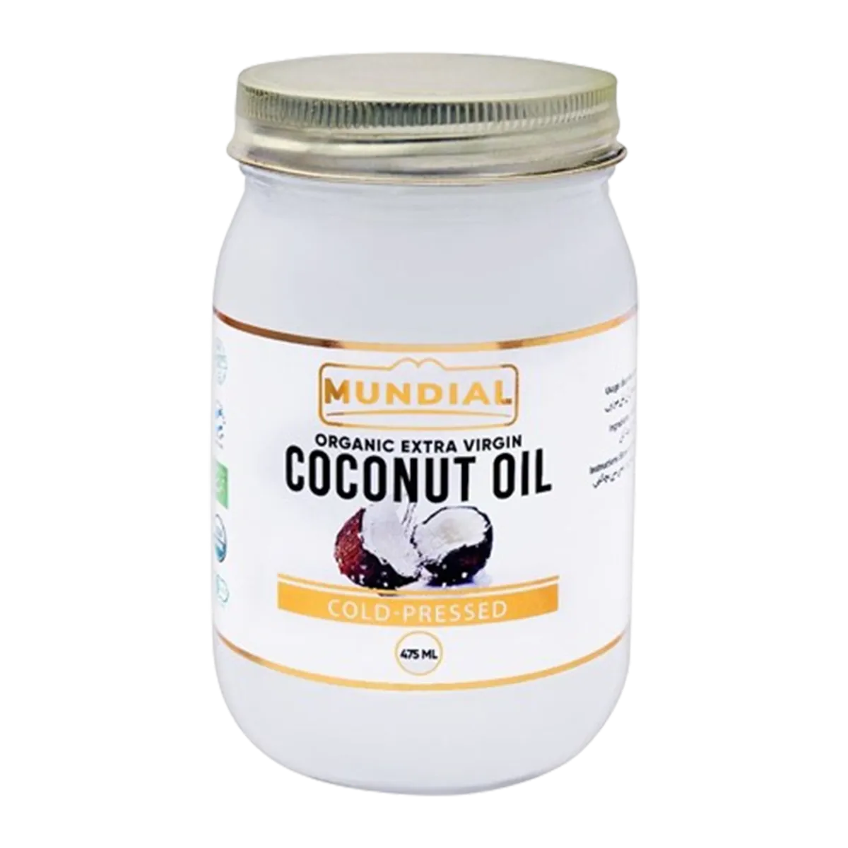 Mundial Organic Extra Virgin Coconut Oil 475ml