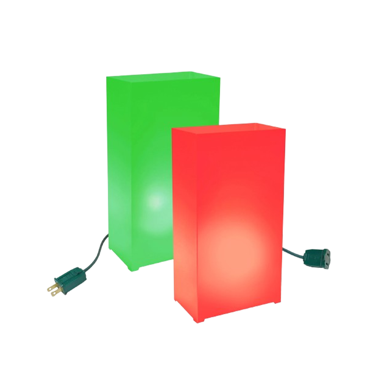 LumaBase Electric Luminaria Kit, Red and Green  - Set of 10