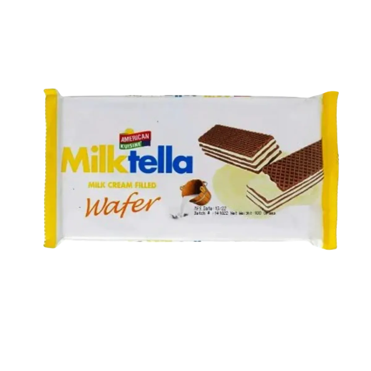 American Kuisine Milktella Milk Cream Filled Wafer 100G