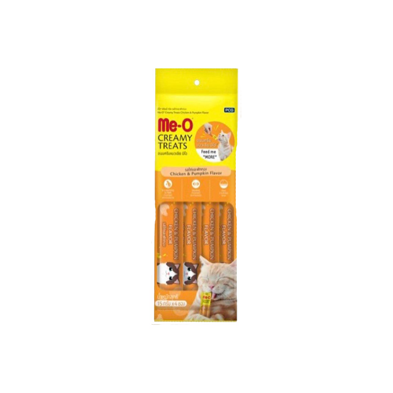 Me-o Creamy Treats Chicken & Pumpkin 15g 4 sachets