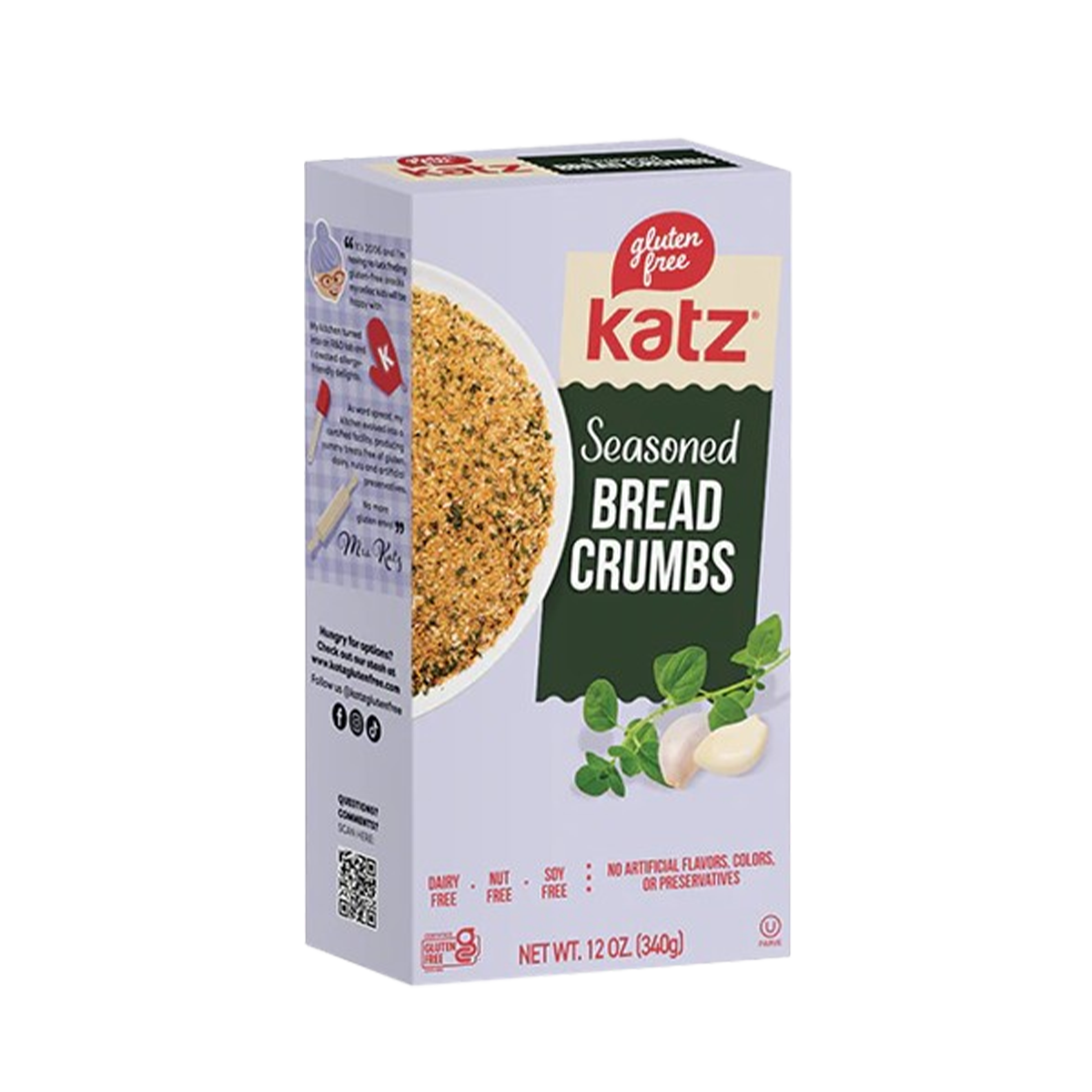 Katz Gluten Free Bread Crumbs - Seasoned 12 oz. (Case of 6)