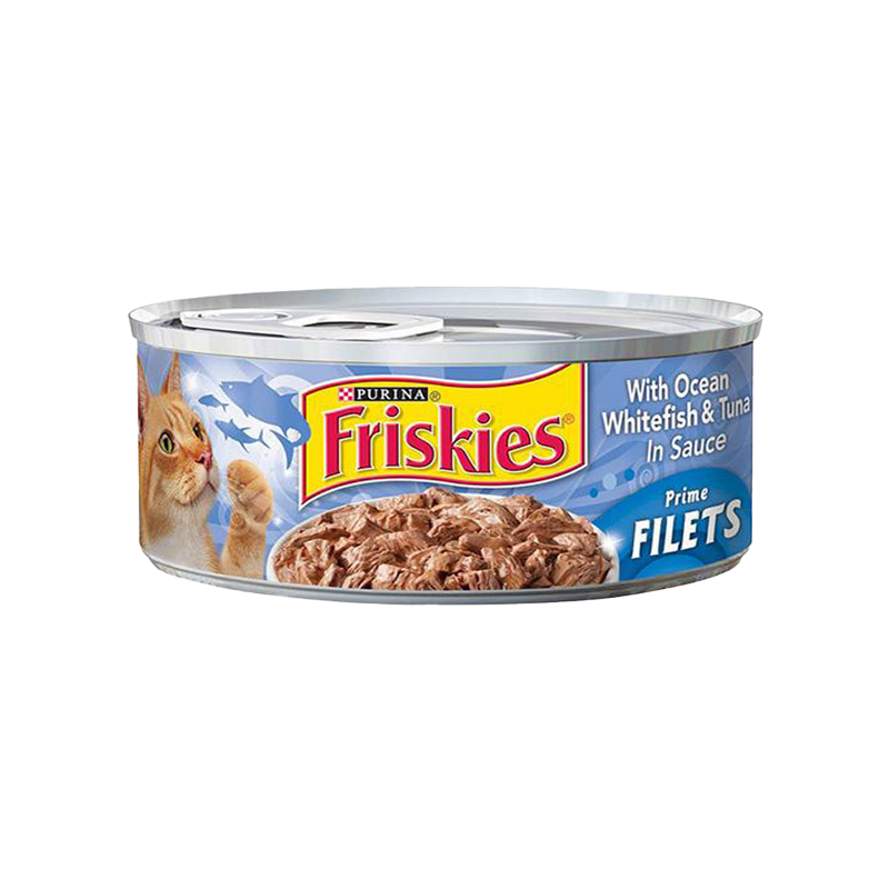 Friskies Cat Food Prime Fillets with Ocean Whitefish & Tuna in Sauce