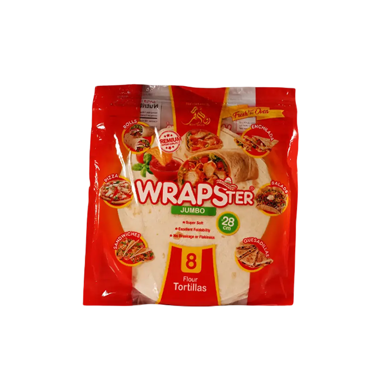 Wrapster Flour Tortillas Jumbo 28CM 8 Pcs 640g