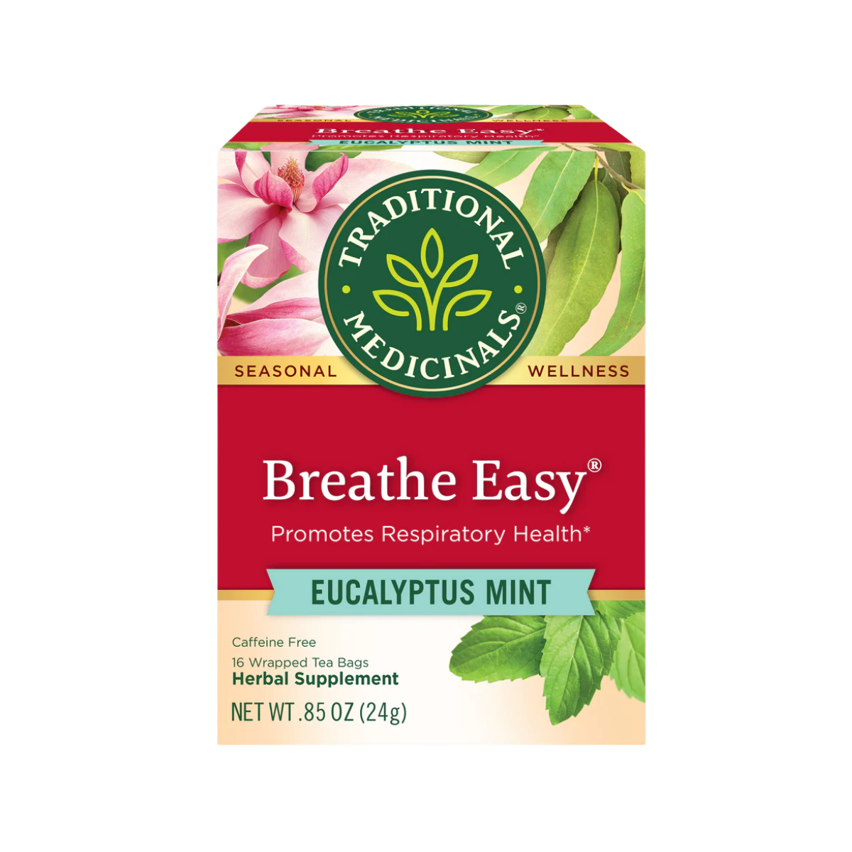 Traditional Medicinals Breathe Easy Eucalyptus Mint Tea 16 count