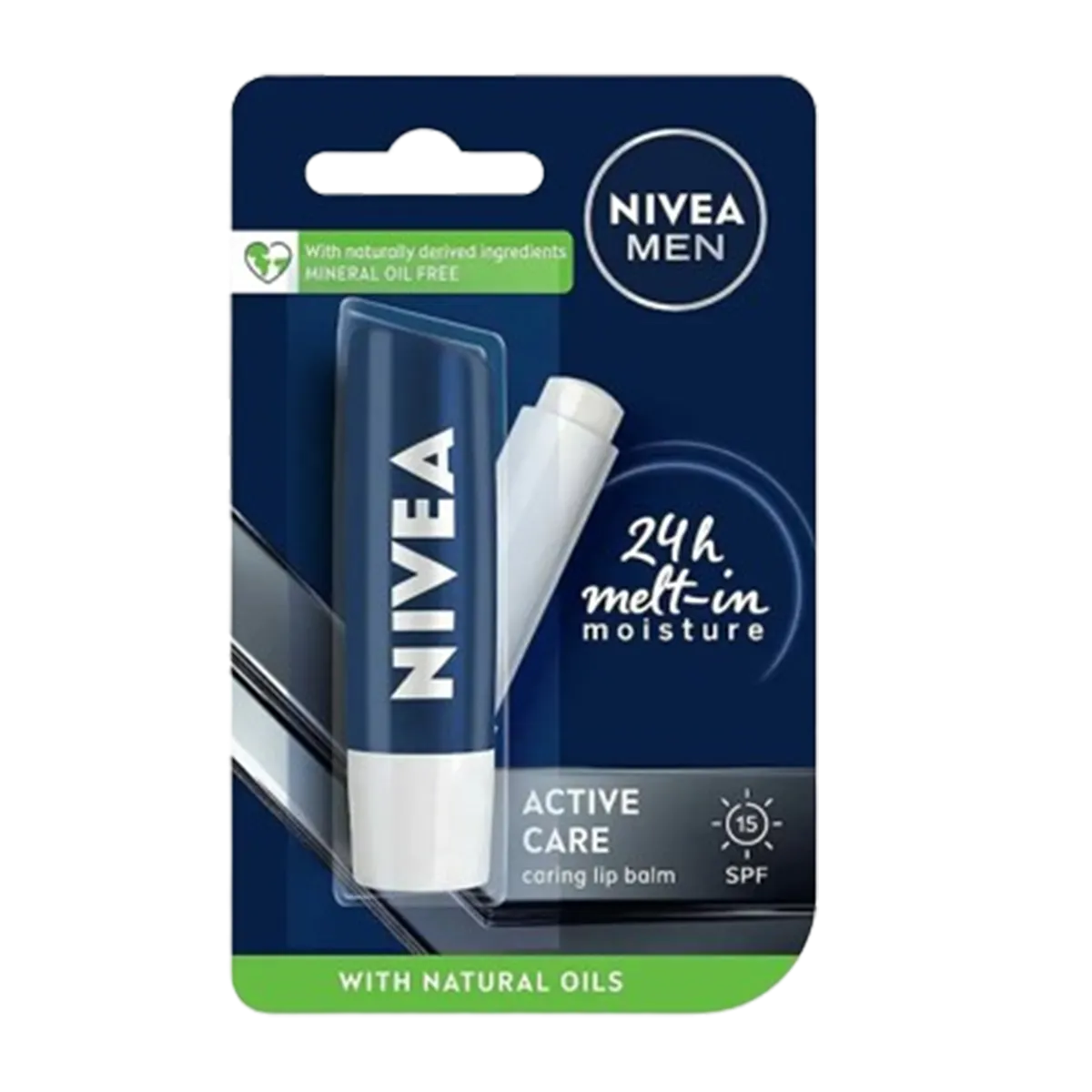 Nivea Lips Balm Active For Men Spf15 4.8ml