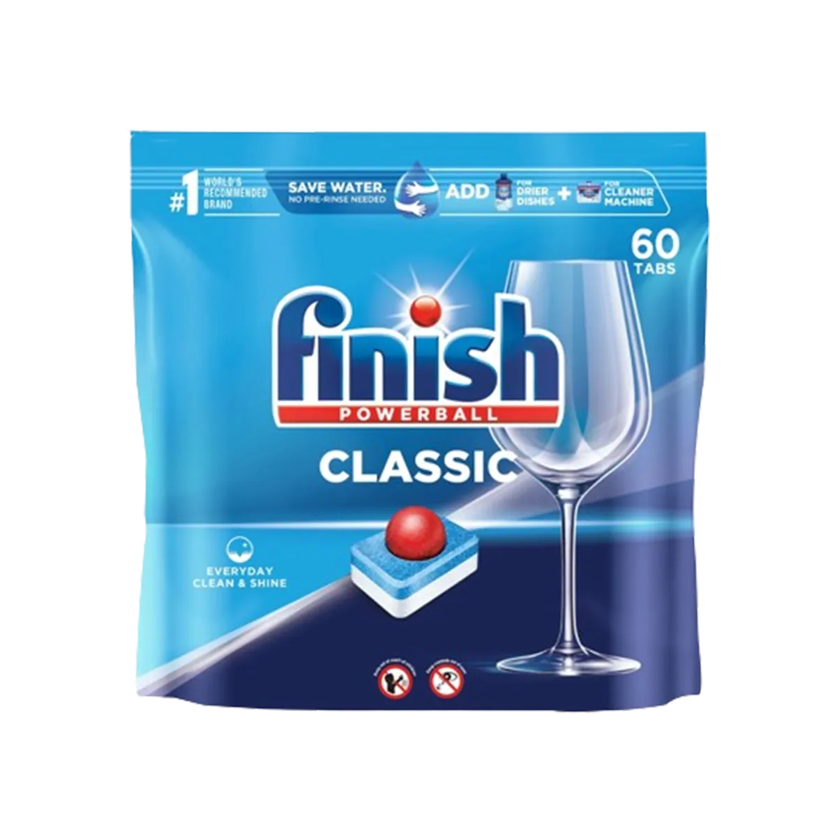 Finish Powerball Classic 60Tab Dishwasher Detergen 960g