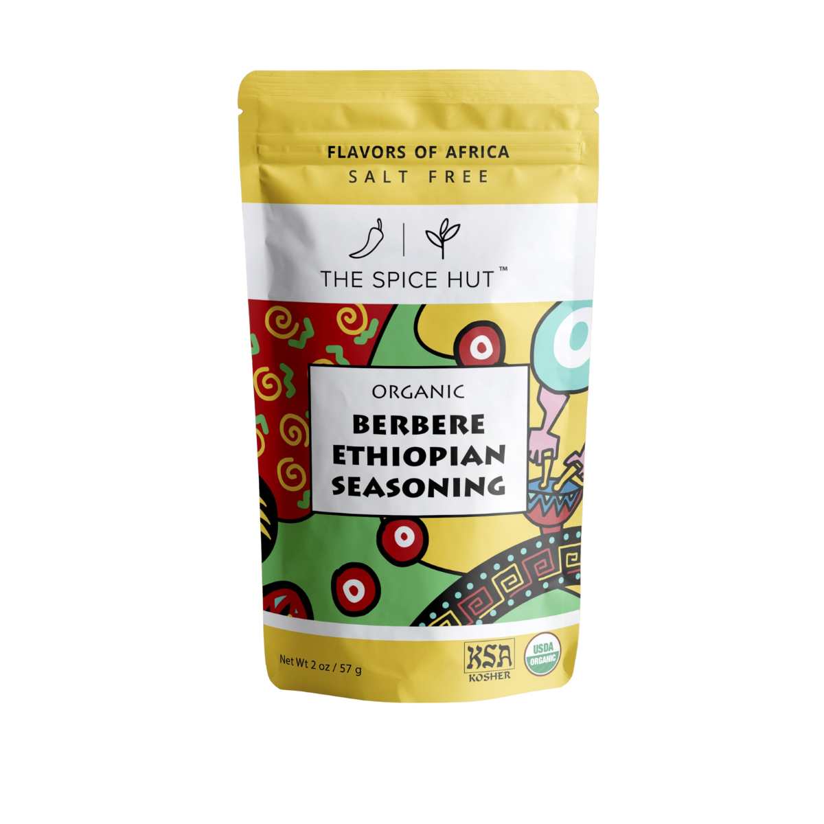 The Spice Hut, Organic Berbere Ethiopian Seasoning, Case of 6 Pouches, 2 Ounces / Pouch