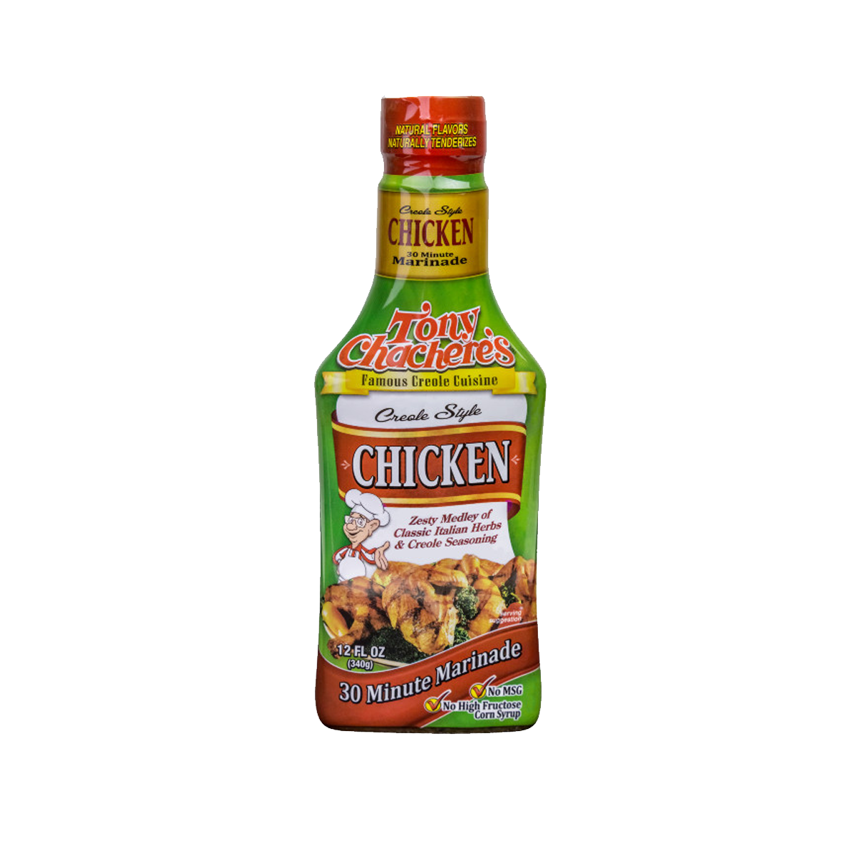 Tony Chacheres, 30 Minute Marinade Creole Style Chicken Pourable, Case Of 6, 12 fl oz